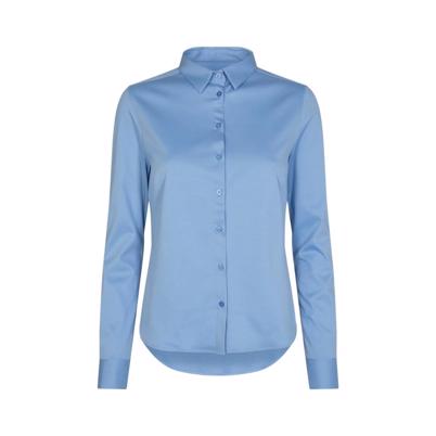 Mos Mosh Tina Jersey Skjorte Bel Air Blue Shop Online Hos Blossom